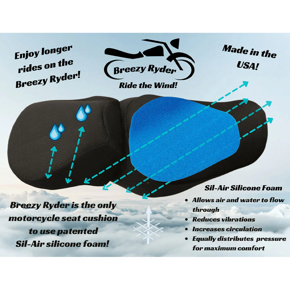Breezy Ryder Custom Front Seat Cover for Harley-Davidson® Softail Motorcycles - Image 3