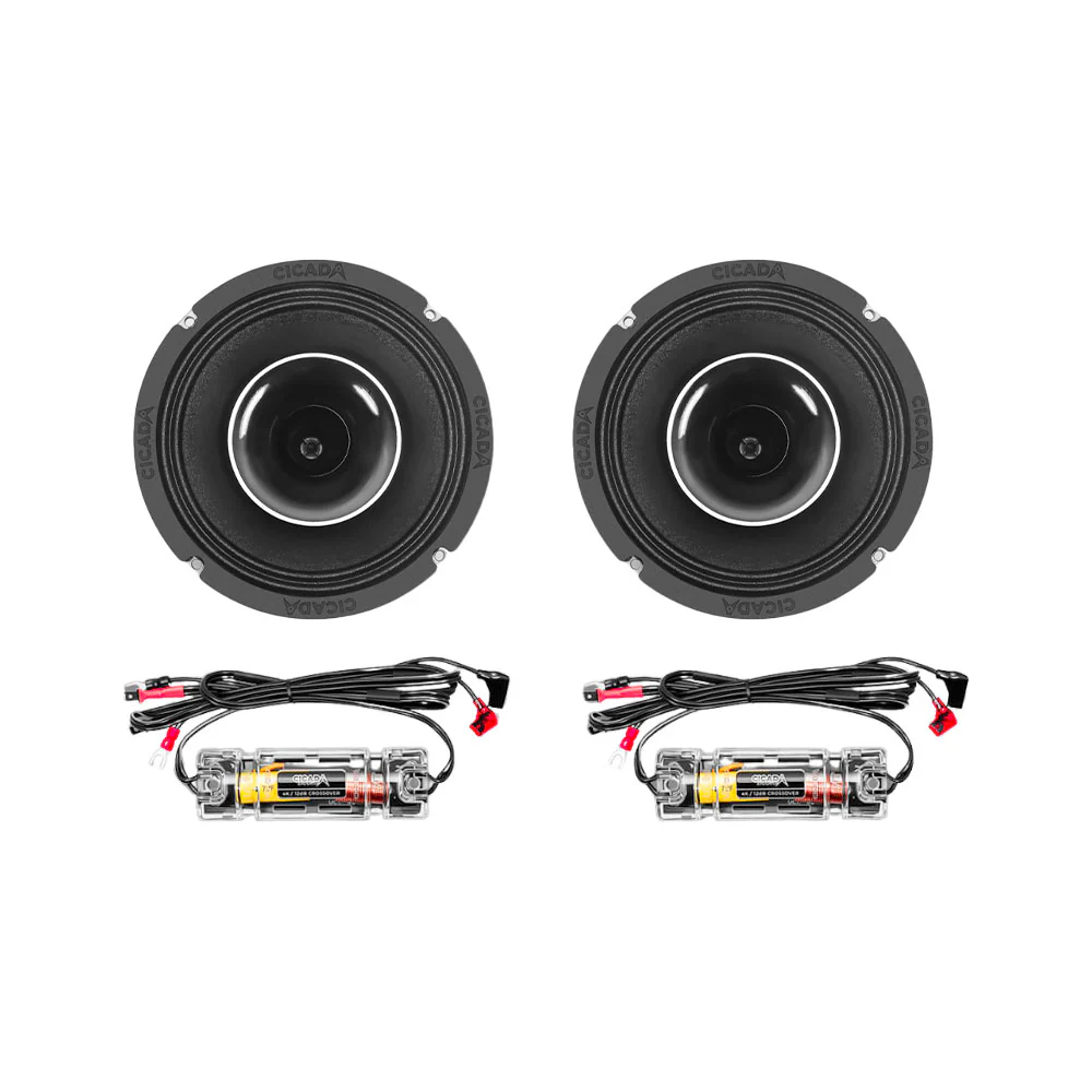 Cicada Audio CH65.2C Larry Frederick Classic Coaxial Horn 6.5" Speakers - 2 Ohm for Harley Davidson® Motorcycles ( CH652C )