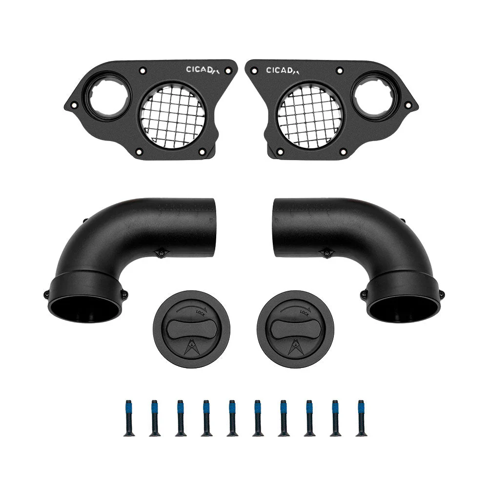 Cicada Audio 24HDPORT3 3" Right Angles Port with Pass-Through Plugs for 2024-Up Harley Davidson® Motorcycles
