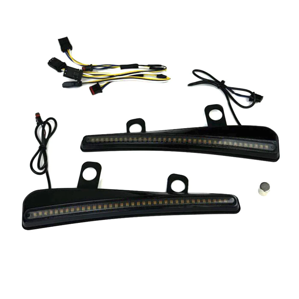 Custom Dynamics LED Windshield Trim with Turn Signals for 2023.5-Up Harley Davidson® Road Glide Motorcycles