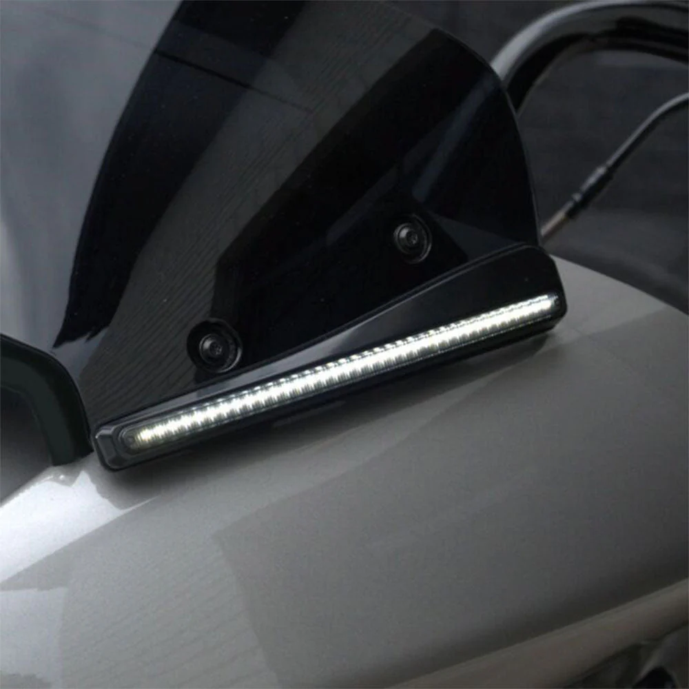 Custom Dynamics LED Windshield Trim with Turn Signals with Wiring for 2023.5-Up Harley Davidson® Road Glide Motorcycles - Image 5