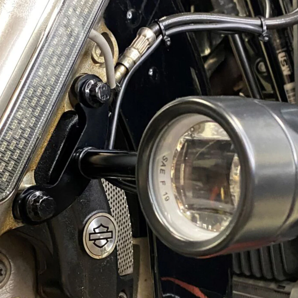 Custom Dynamics ProBeam® Auxiliary LED Halo Fog Lamps with Front Brake Caliper Mounts for 2024-Up Harley-Davidson® Base Touring Motorcycles - Image 8