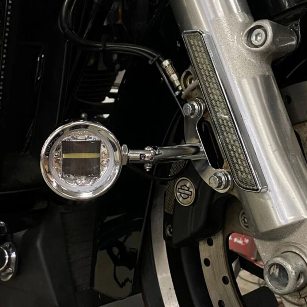 Custom Dynamics ProBeam® Auxiliary LED Halo Fog Lamps with Front Brake Caliper Mounts for 2024-Up Harley-Davidson® Base Touring Motorcycles - Image 9