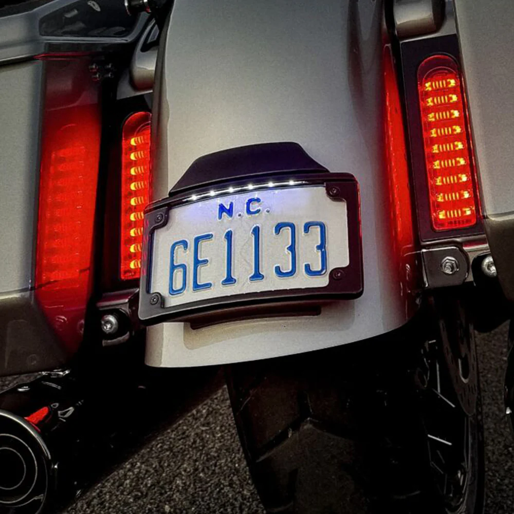 Custom Dynamics Radius LED License Plate Frame for 2023.5-2026 Harley Davidson® CVO Motorcycles and 2024-Up Base Model Street Glide and Road Glide - Image 6