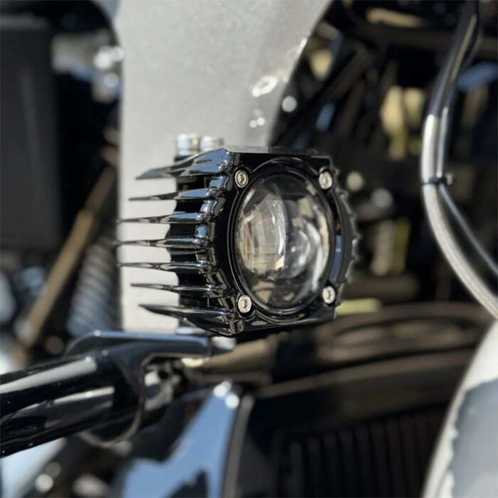 Custom Dynamics Shark Demon® LED Fog Lights for 2017-2025 Harley Davidson® Softail, Touring, and Trike Motorcycles - Image 3