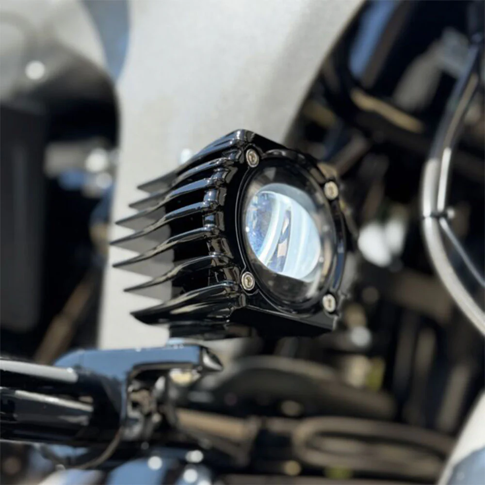 Custom Dynamics Shark Demon® LED Fog Lights for 2017-2025 Harley Davidson® Softail, Touring, and Trike Motorcycles - Image 4