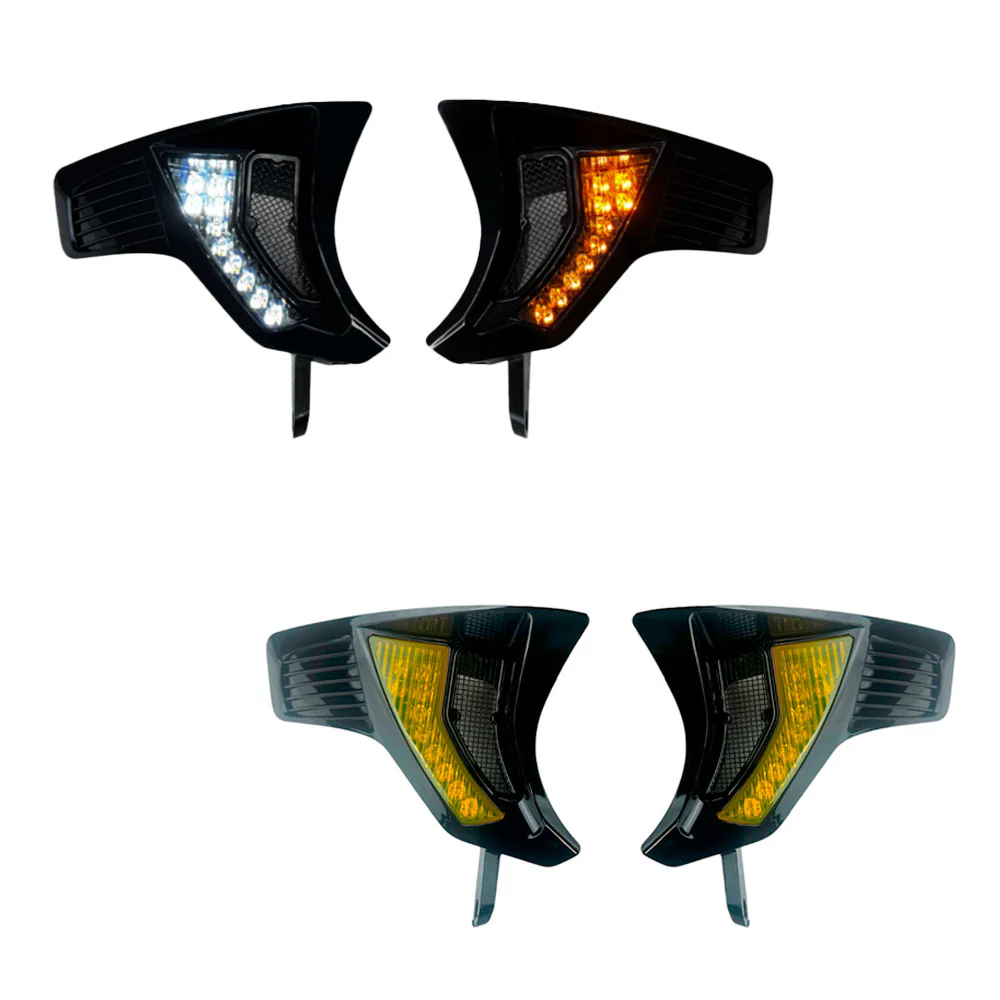Custom Dynamics Front Turn Signal Vent Upgrades for Shark Demon® Headlight Kits for 2023-2026 Harley Davdison® Road Glides