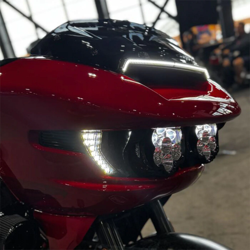 Custom Dynamics Front Turn Signal Vent Upgrades for Shark Demon® Headlight Kits for 2023-2026 Harley Davdison® Road Glides - Image 5