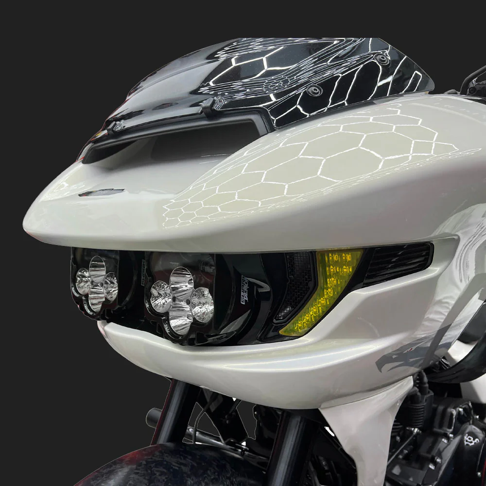 Custom Dynamics Front Turn Signal Vent Upgrades for Shark Demon® Headlight Kits for 2023-2026 Harley Davdison® Road Glides - Image 3