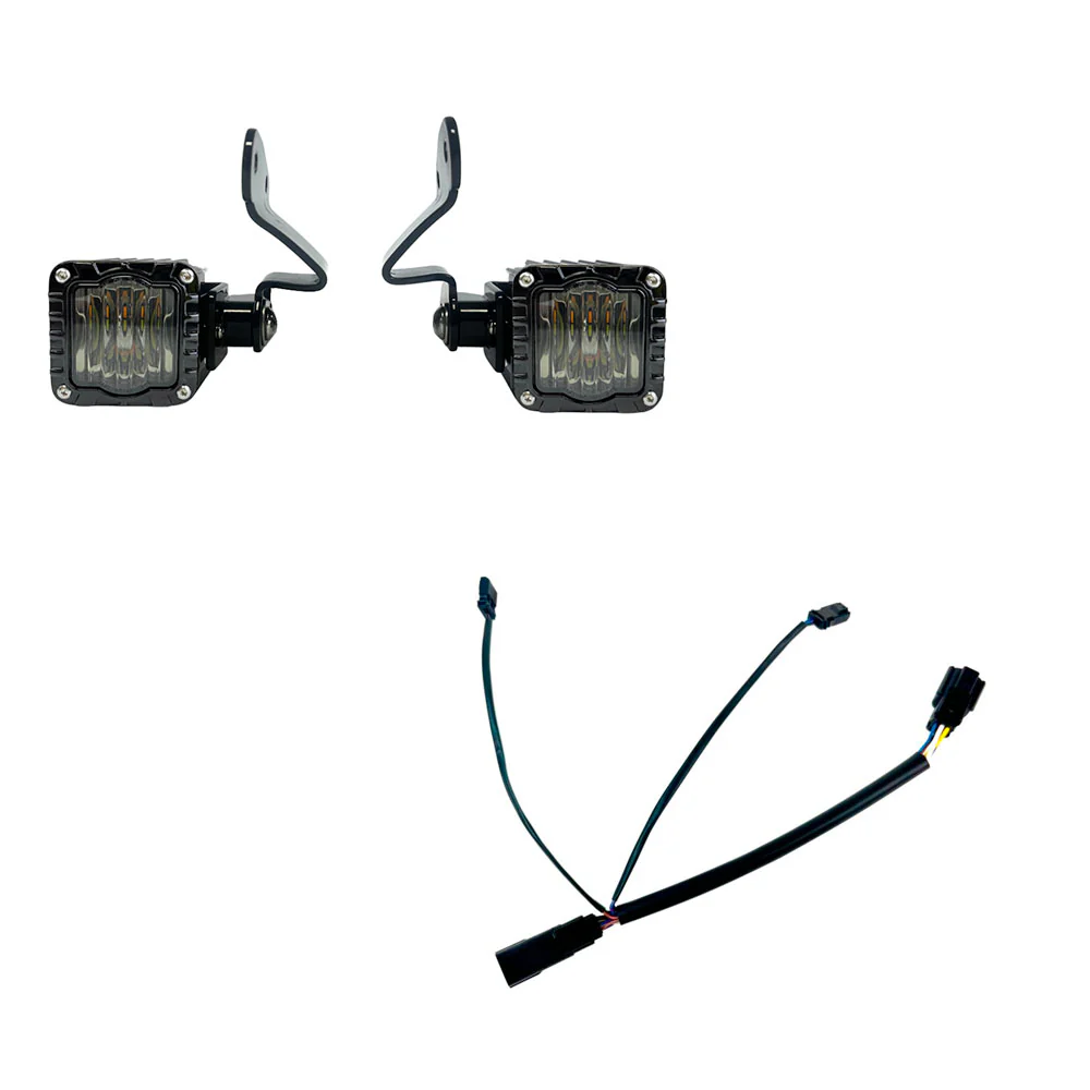 Custom Dynamics Shark Demon® LED Front Turn Signals with Wiring for 2023-Up Harley Davidson® Road Glide Motorcycles