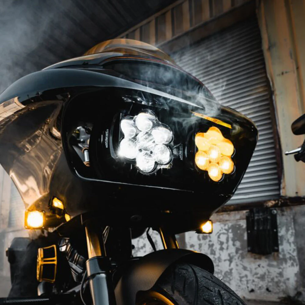 Custom Dynamics Shark Demon SD2-RG-YW Performance LED Headlight Kit for 2015-2025 Harley Davidson® Road Glide Motorcycles ( 2002924 ) - Image 3