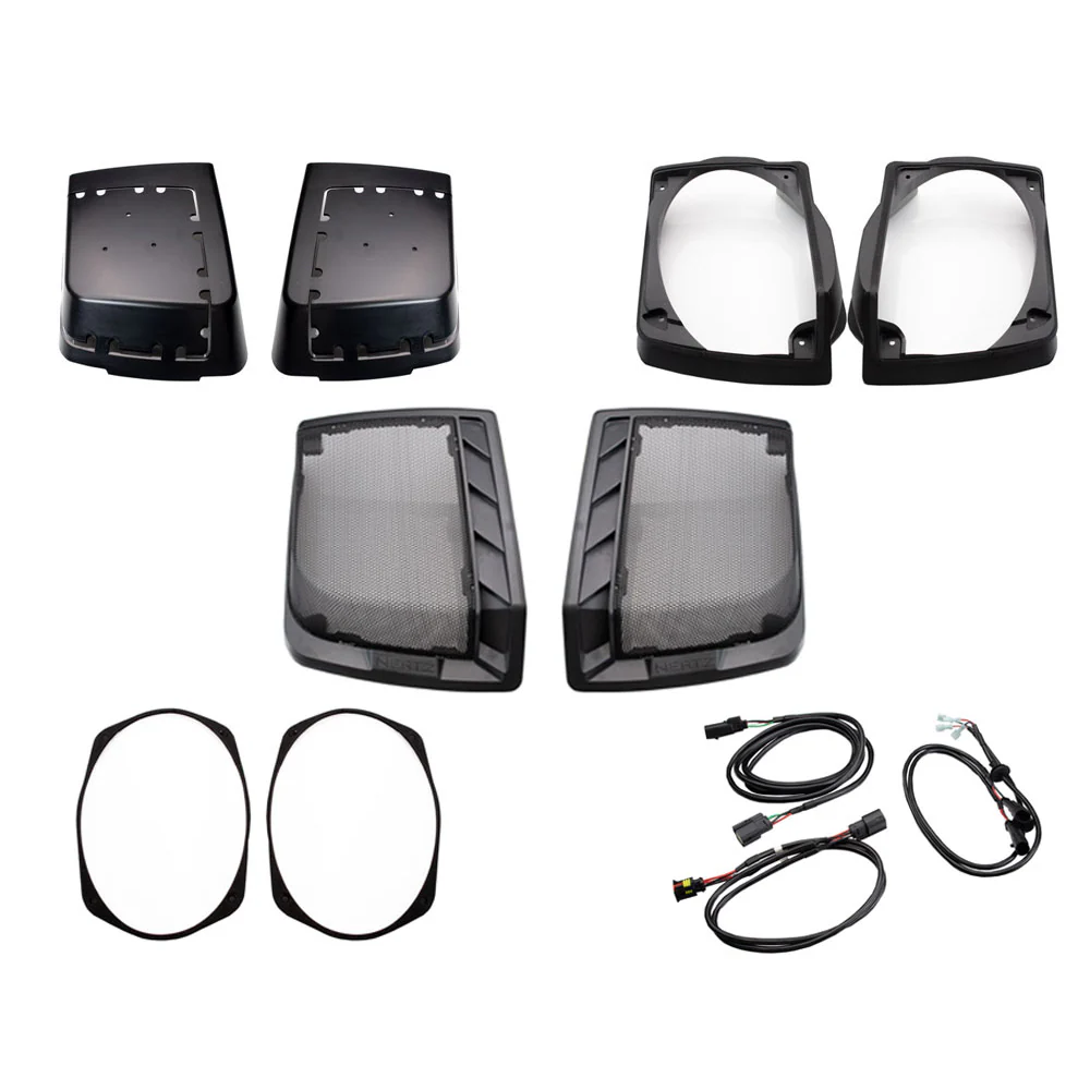 Hertz HD13DH Saddlebag Lid Cut Kit and SX690NEO 6x9” Speakers for 1998-2013 Harley Davidson® Motorcycles - Image 3