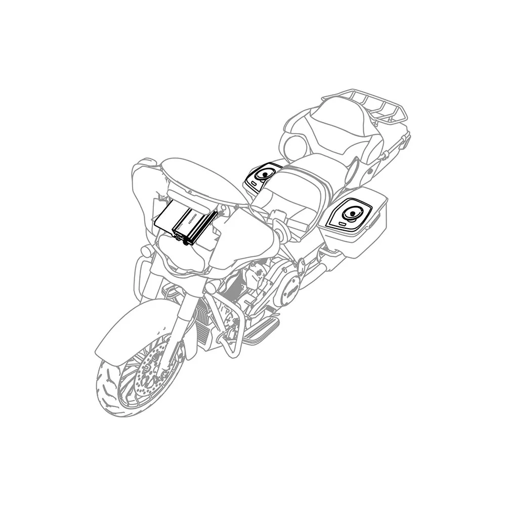 Kenwood Excelon P-HD2R Rear audio kit for select 2014-up Harley-Davidson® Motorcycles - Image 4
