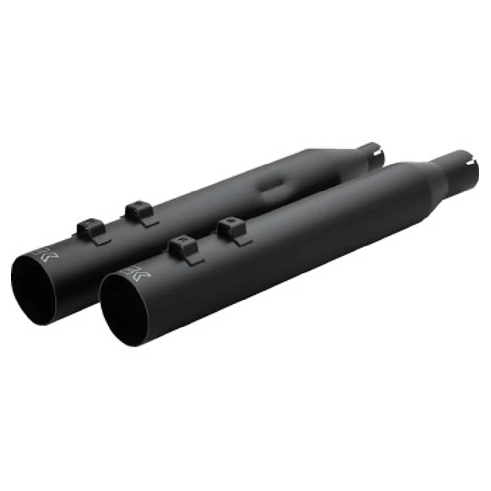 Khrome Werks 1801-1869 4.0" Black HP Plus Straight Cut Mufflers with Perforate Baffles for 2017-Up M8 Harley Davidson® Touring Motorcycles  ( 40FST-1011-BLK ) - Image 2