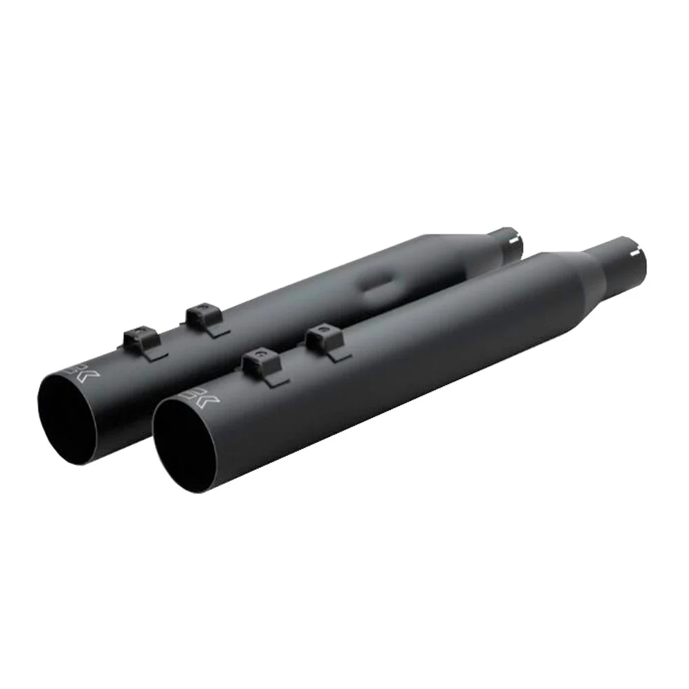 Khrome Werks 1801-1874 4.0" Black HP Plus Straight Cut Mufflers for Select Harley Davidson® 1999-2016 Twin Cam and (All) Trike Motorcycles ( 40FST-1021-BLK )