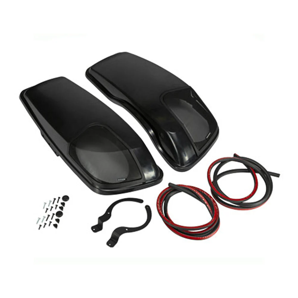 Kicker 46HDBLVB Vivid-Black Bag Lids For 2014-2023 Harley Davidson® Motorcycles