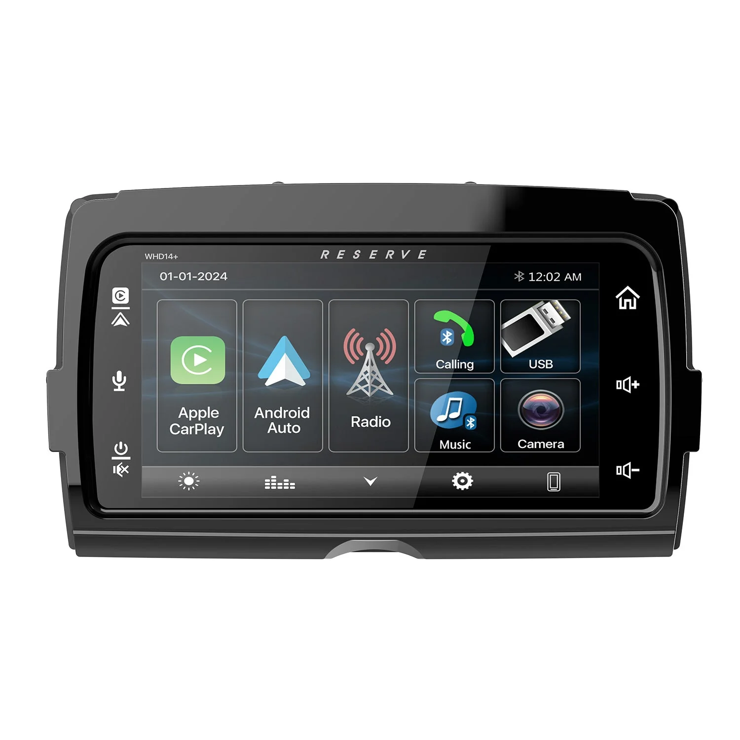 Soundstream Reserve WHD14+ Plug-n-Play Head Unit for 2014-2025 Harley-Davidson® Touring Motorcycles w/ Wireless Apple CarPlay® & Android Auto®, & 7” QLCD Touchscreen - Image 3